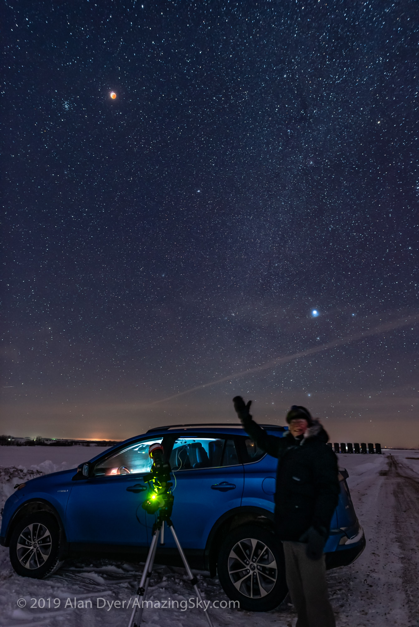 Success Selfie with Lunar Eclipse (Jan 20, 2019)