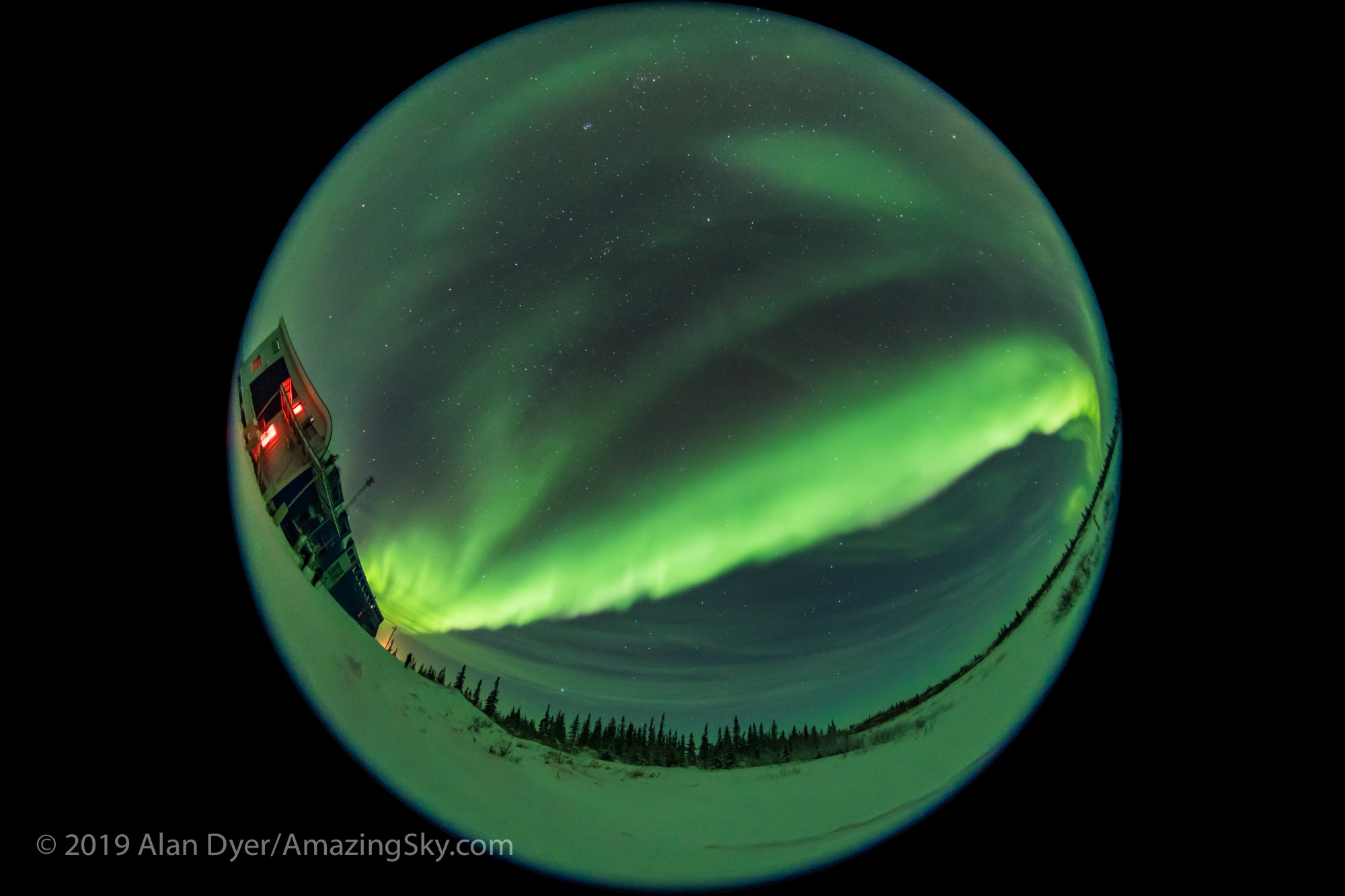 Auroral Arc over CNSC - Feb 2, 2019