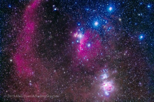 The Belt and Sword of Orion with Barnard's Loop
