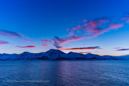 Sunset from the Trollfjord