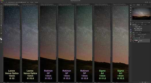 Lens Comparison - Vignetting