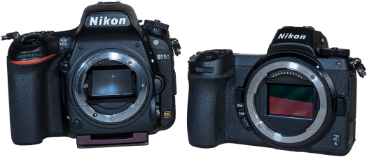 Nikon D750 and Z6 copy