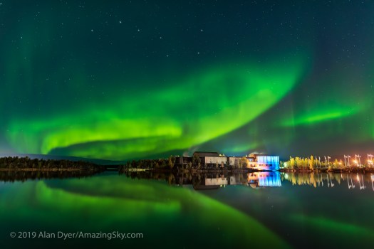 Aurora over Prince of Wales Museum, Yellowknife