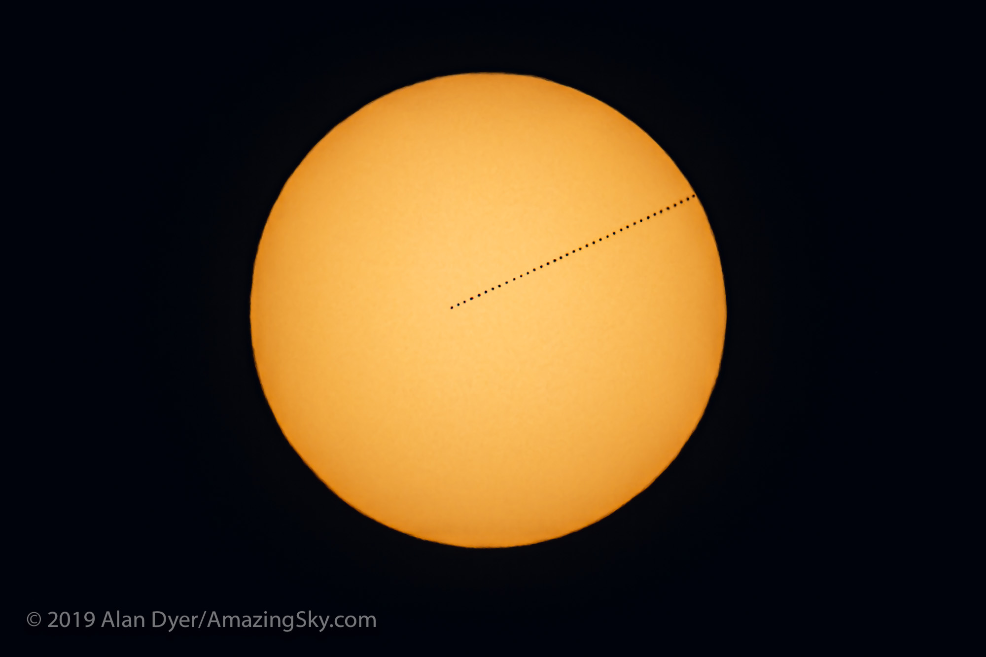 Transit of Mercury Composite Across the Sun v2