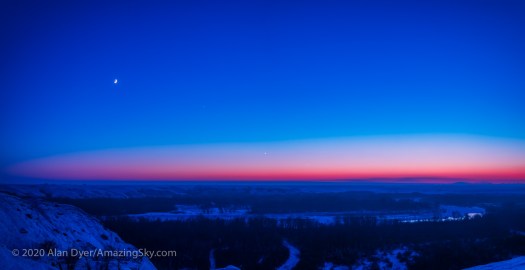 Moon and Three Planets Line-Up