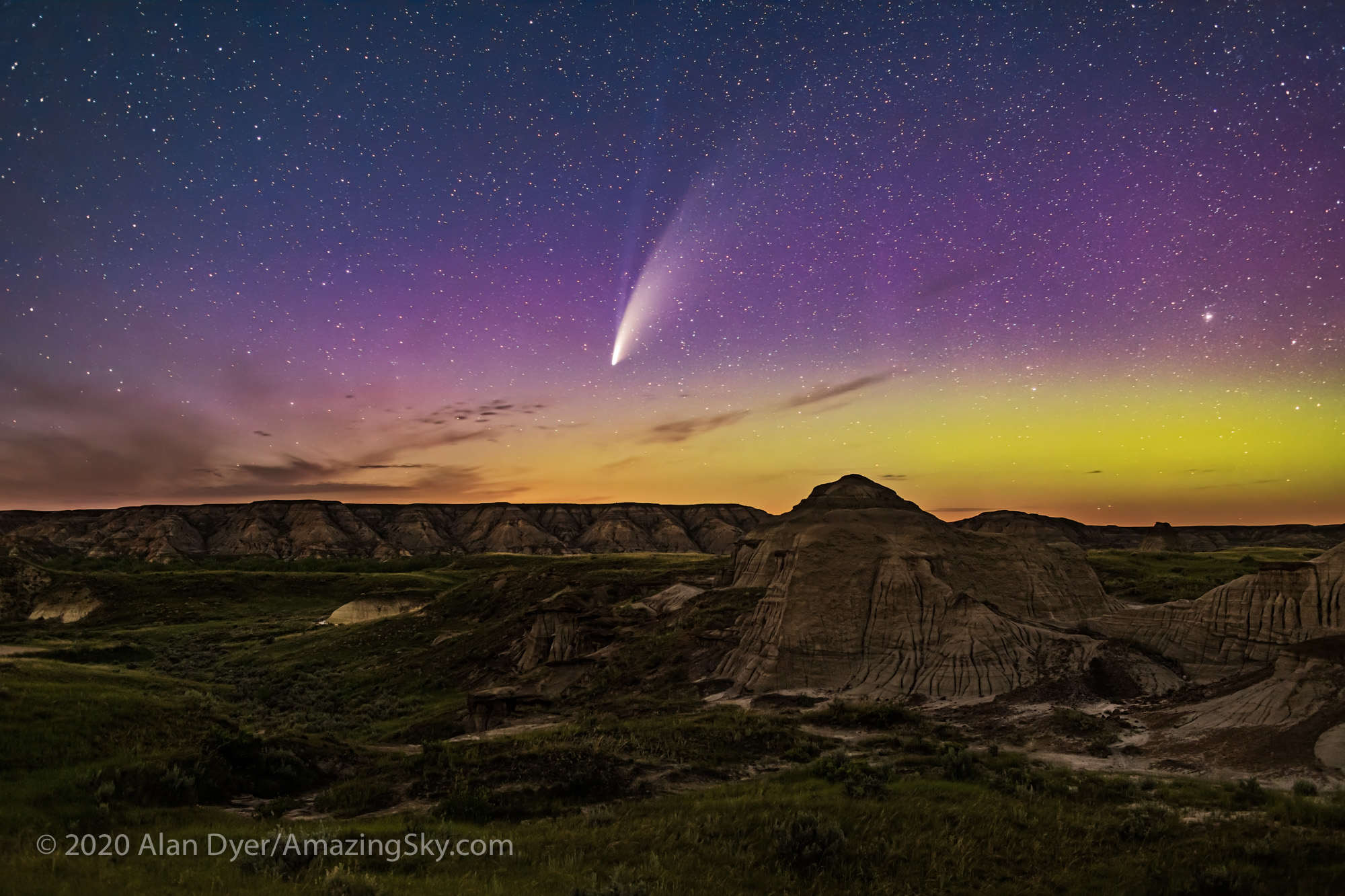 Comet NEOWISE Over Dinosaur Park (July 15, 2020)