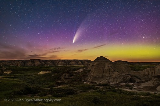Comet NEOWISE Over Dinosaur Park (July 15, 2020)