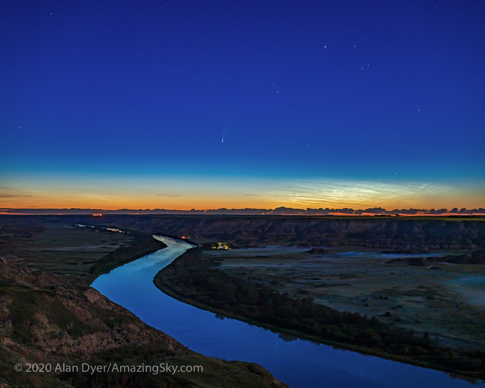 Comet NEOWISE over Red Deer River